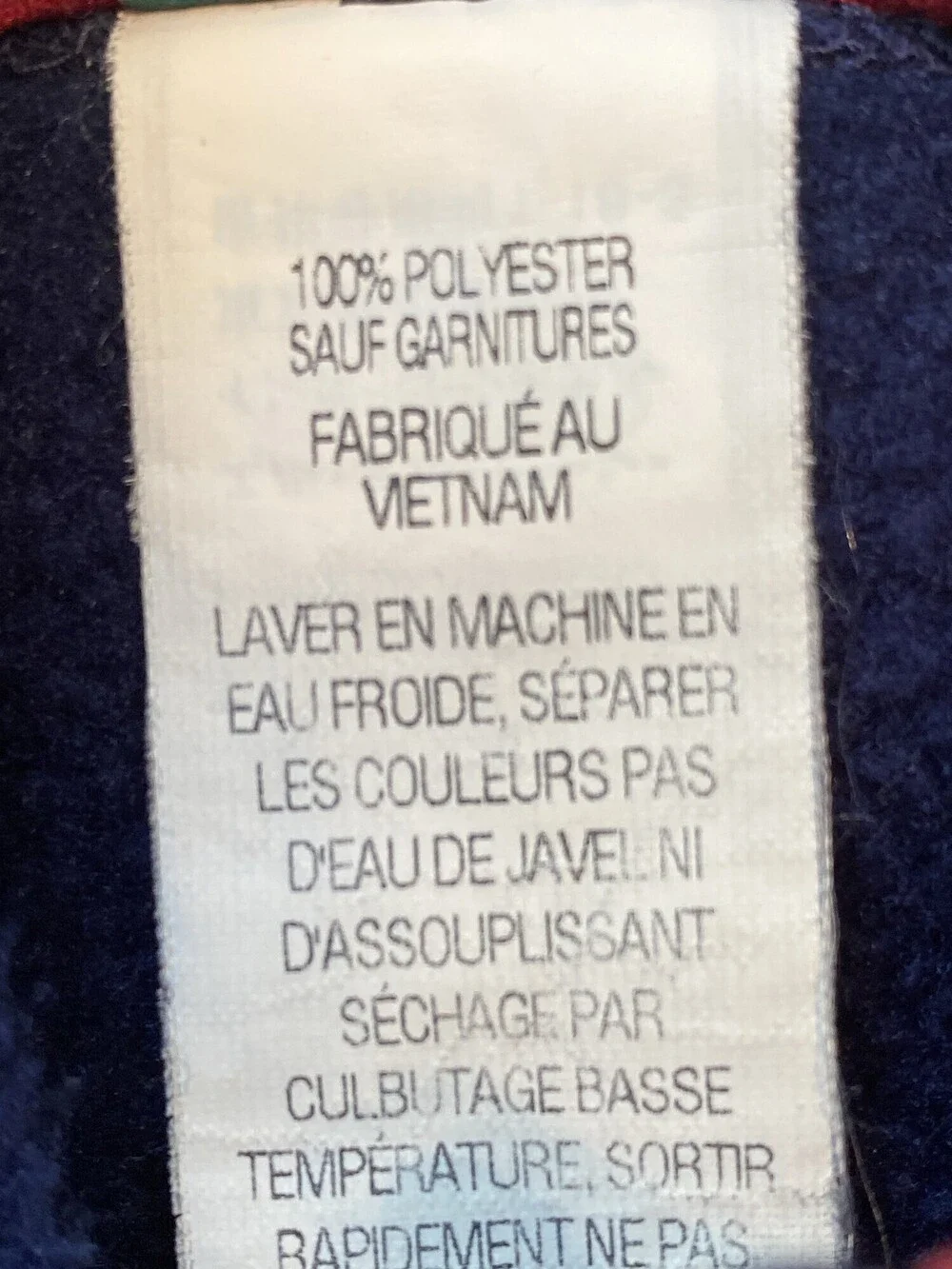 L.L.Bean Kids Navy Full Zip Fleece Jacket L 14-16